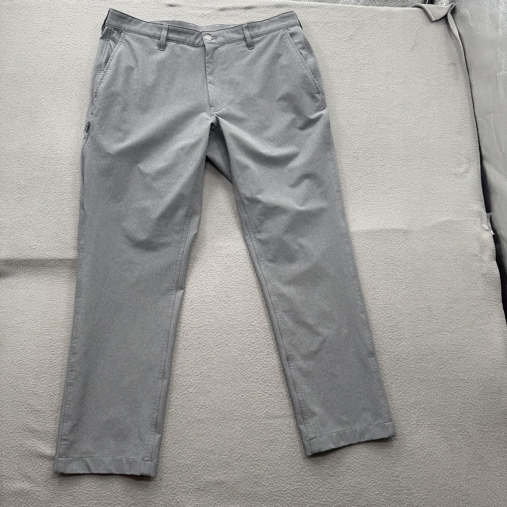 Bluffworks Pants Mens 36x30 (Fits 35/29) Gray Envoy Lightweight Travel Slim Fit
